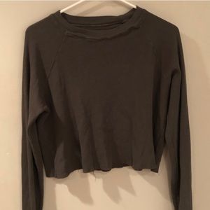 Olive Green Cropped T-shirt